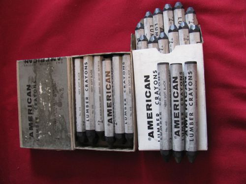 American Lumber Crayons; #410 Very Soft Black; 2 dozen