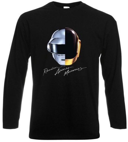 DAFT PUNK Random Access Memories Electro Music Long Sleeve Black T-Shirt S-3XL