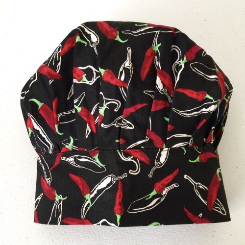 Chef Hat Cap Novelty Gift Cook Two Lumps of Sugar Cotton BBQ Chili Peppers