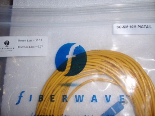 New sc/upc single mode pigtail 10 meters 30ft length 3mm jacket fiber fiberwave for sale