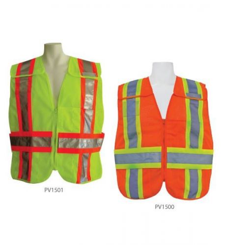 3A Safety &#034;FIRE&#034; Safety Vest Lime with orange accent Size 2xl-5xl