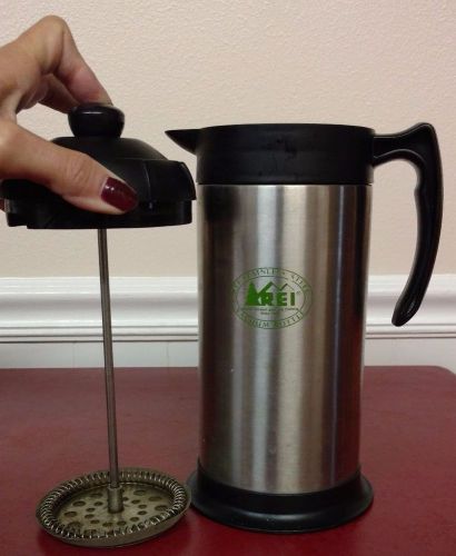 Arei stainless steel travel tea coffee maker vacuum sealed plunger brew for sale