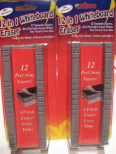 Set of 2 12 in 1 White Board Eraser- 12 Eraser layers with each Board