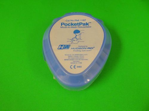 Hudson rci pocketpak mouth-to-mask resuscitator cpr mask kit p/n 1187 for sale