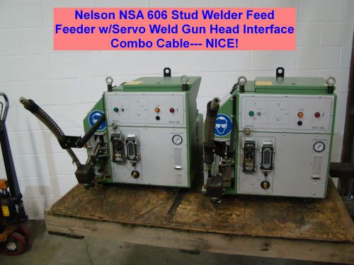Nelson NSA 606 Stud Welder Feed Feeder Servo Weld Gun Head Interface Combo Cable