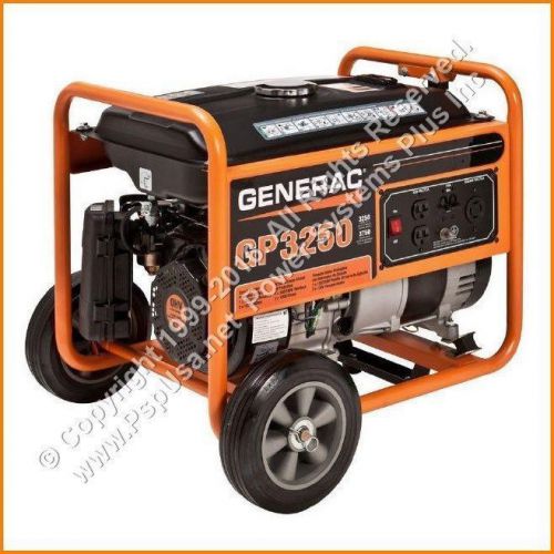 Generac gp series 3250 portable backup power generator gp3250 quiet camping for sale