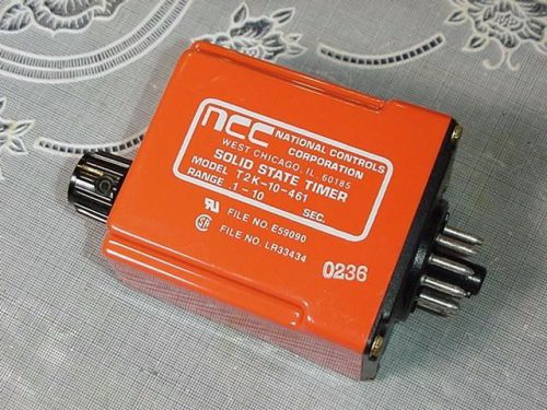 NCC T2K-10-461 Solid State Timer Range .1-10 Seconds, Input 120Vac, 50/60Hz Used