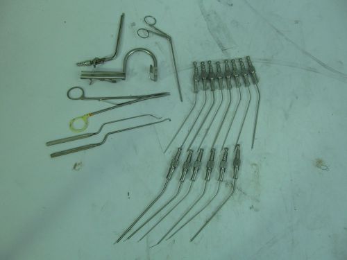 Assortment of surgical instruments - frazier suction tubes, jarit, codman 14821 for sale