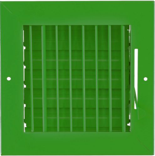 6w&#034; x 6h&#034; adjustable air supply diffuser - hvac vent duct cover grille [green] for sale