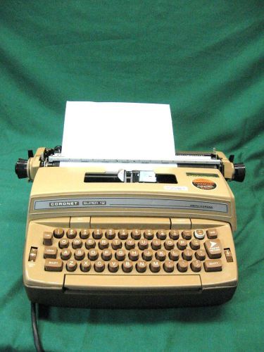 Smith Corona Coronet Super 12 Electric Typewriter Tested Guaranteed