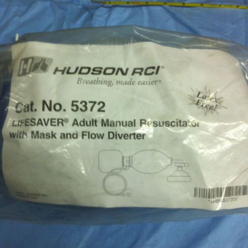 Hudson RCI LIFESAVER Resuscitator, Adult w/ Mask And Airflow Diverter NEW 5372