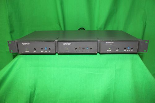 Two videotek ada-16 audio distribution amplifiers and vda-16 w/ rack mount tray for sale