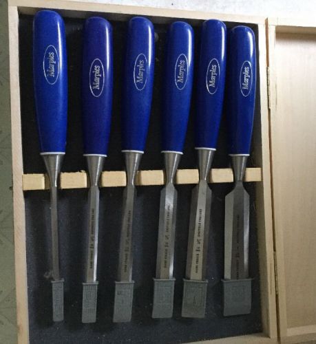 Set Of Six Marples Chisels By Sheffield England 1/4-1 Inch In Box