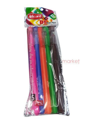 5 pieces green,blue, red rhino df ball pen for sale