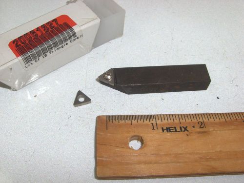 Columbia brake lathe tool holder 1/2&#034; x 3/8&#034; with (10) tnga carbide inserts for sale