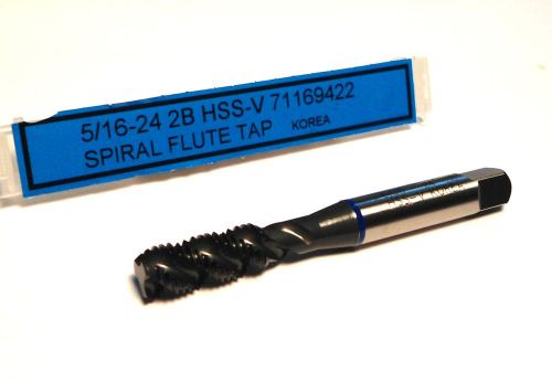 Spiral Flute Tap 5/16-24 NF 2B 3FL HSS-V Blue Ring [589]