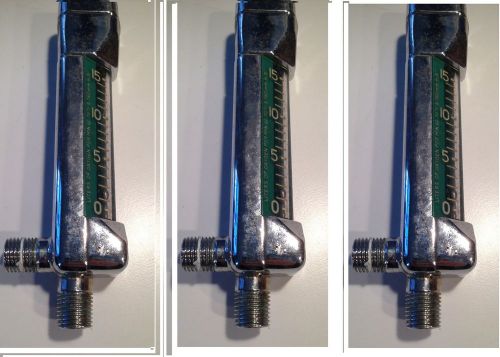 Puritan bennett press, compensated oxygen float flow meter 15 lpm series b. 3 pk for sale