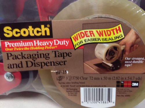 Scotch heavy duty 3-inch wide packaging tape and dispenser