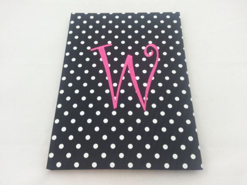 Mainstreet Collection - Black Portfolio - Pink Monogrammed &#034;W&#034; NWT R$24.99