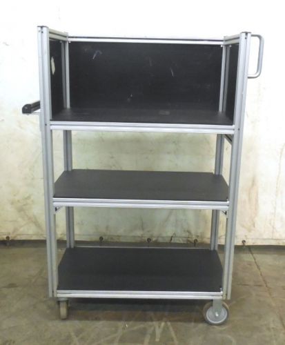 80/20 material handling industrial cart, 3 shelves, 40&#034; x 18&#034; x 53&#034; for sale