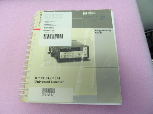 AGILENT HP 53131A/132A COUNTER PROGRAMMING GUIDE