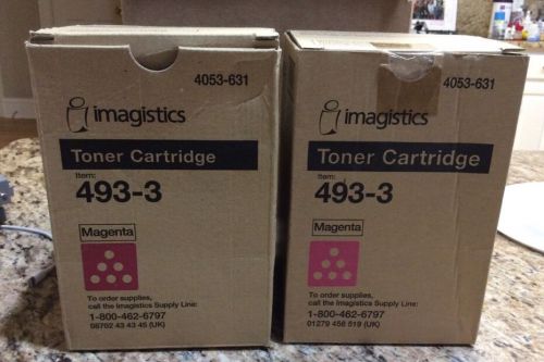 Lot Of 2 - Imagistics Magenta Toner Cartridges  Item# 493-3 New In Box