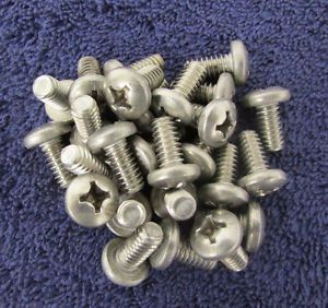 Phillips pan head 1/4-20 x 1/2&#034; 304 stainless machine screw bolt qty 25 j26 for sale
