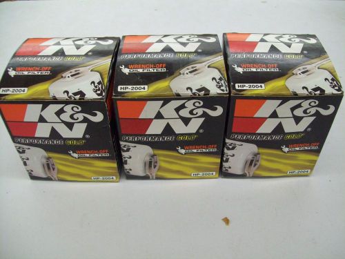 K&amp;N HP-2004 Performance Gold Wrench-Off Oil Filter 3-Pk