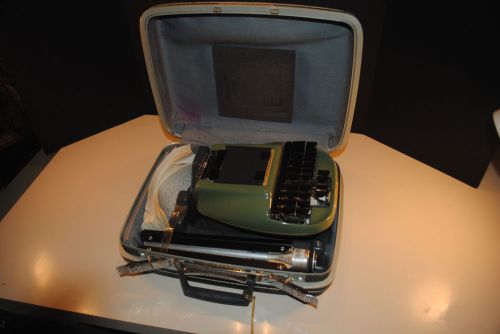 Vintage Stenograph Data Writer Steno-Lectric w/ Samsonite Case &amp; Tripod