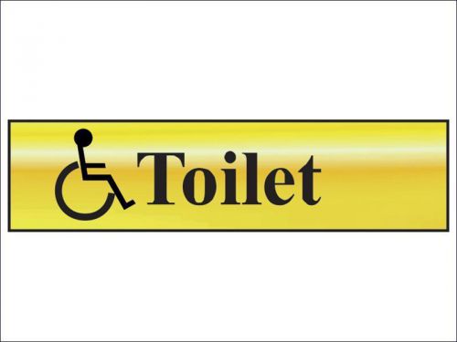 Scan - Disabled Toilet - Polished Brass Effect 200 x 50mm