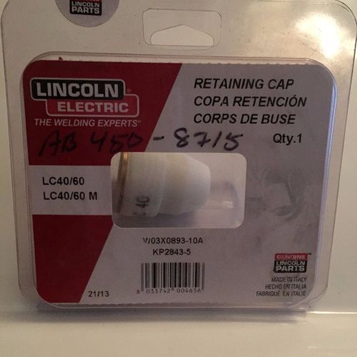 Lincoln kp2843-5 tomahawk 625 lc40 plasma retaining cap (1 each) for sale