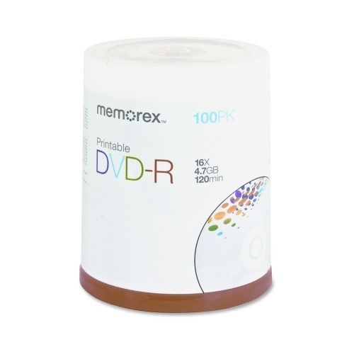 Open Box Memorex 16x DVD-R Media - 4.7GB - 120mm Standard - 100 Pack Spindle