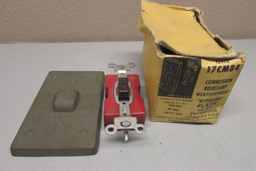 Hubbell 17CM84 Hypalon Plate And AC Press Switch Combination 20 Amp 120-277V