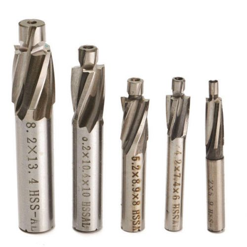 5pcs M3-M8 4 Flute HSS AL Countersink End Milling Cutter