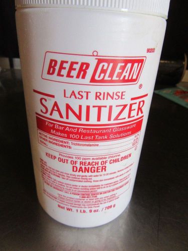 O80 LOT OF 4-25OZ. BEER CLEAN LAST RINSE SANITIZER BAR RESTAURANT GLASSWARE WASH