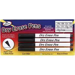 Black - fine point dry erase pens 4/pkg for sale