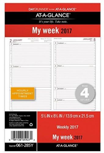 Day Runner Weekly Compact Desk Calendar Planner Refill 2017, 5-1/2 X 8-1/2 , 4