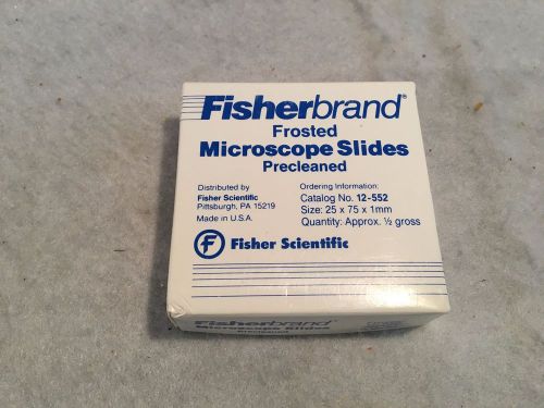 Fisherbrand Frosted Microscope Slides 12-552 25x75x1mm (Approx 1/2 Gross)