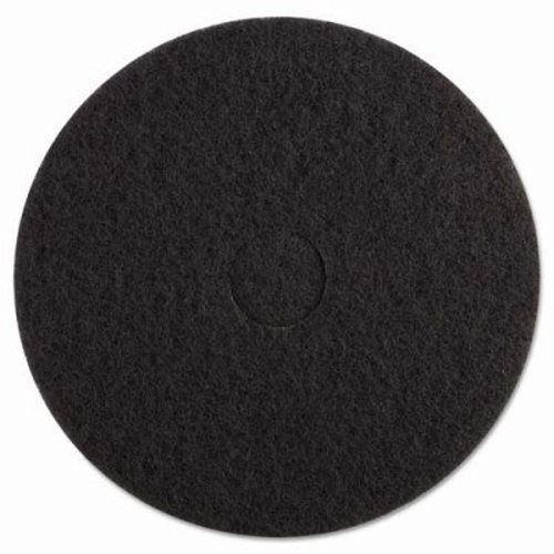 Boardwalk Standard Black Floor Pads, 17&#034; dia, Black, 5/Carton (BWK4017BLA)