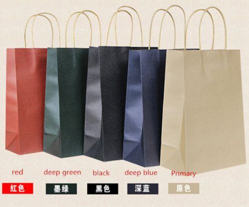 1pc white 16 * 8 * 21cm Spot kraft paper bags garment bag shopping package