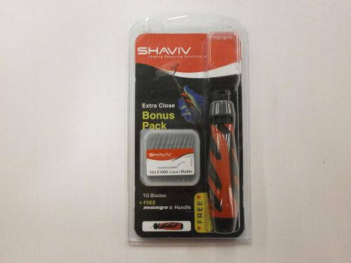 Shaviv Deburring Mango II Handle Kit E100S Cobalt Blades Extra Close 29251 646SO