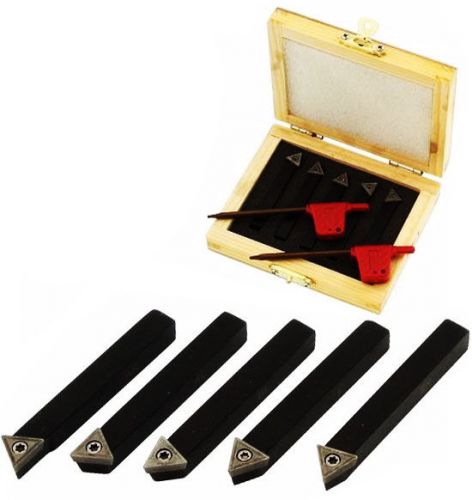 Indexable carbide tipped lathe tool set 12mm (1/2&#034;) - 5 pieces hq for sale