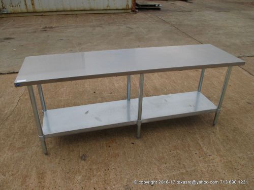New stainless steel work prep table 84&#034; x 24&#034; , nsf for sale