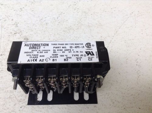 Automation Direct GS-42P0-LR Dry Type Reactor 6.50 mH 600 V 3 Phase GS42P0LR
