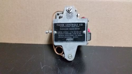 Fisher controls co. transducer torque motor for sale