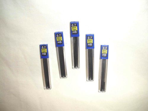 (Five) 12 Packs 0.7 HB 60mm Mechanical Pencil Leads