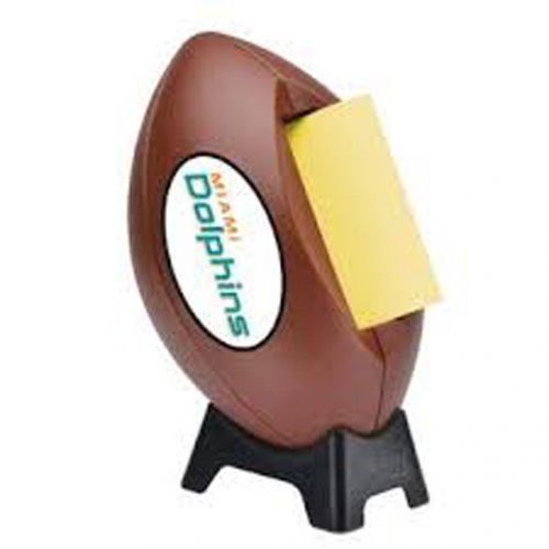 NEW Post-it Pop-Up Notes Dispenser 3x3 Notes Miami Dolphins Football Shape