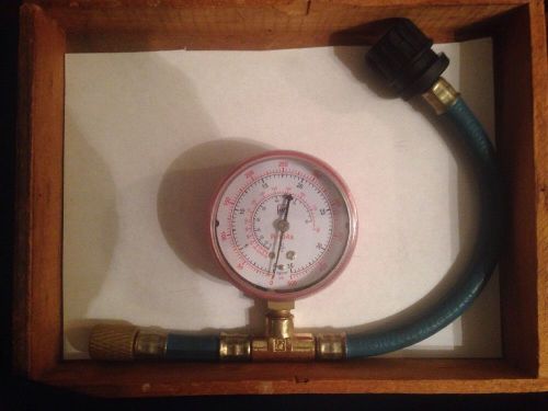 Air conditioning gauge   r 134a 0-500/0-35  made by id  with  12 inch hose for sale