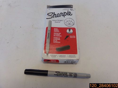 Pack of 12, Sharpie Permanent Marker, Extra Fine Point, Black, SAN35001