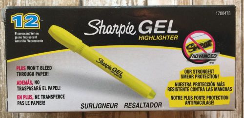Sharpie Gel Highlighter Fluorescent Yellow Box of 12